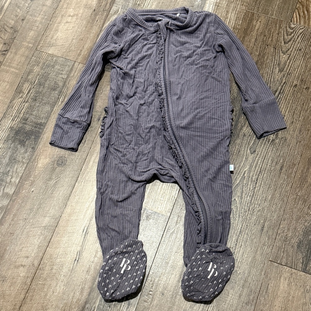 Posh Peanut Charcoal Kids One Piece Footie